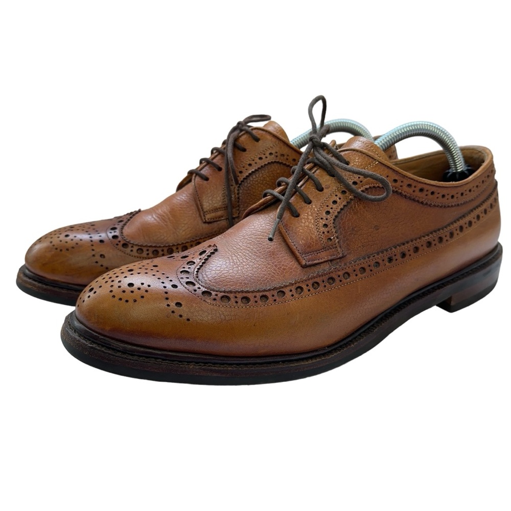 Meermin Oxford Wingtip Dress Shoes Mens Size 9 Brown Leather Formal Casual